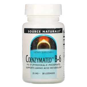 Антиоксидант Source Naturals Коензим Вітаміну B6, 25 мг, Coenzymated™ Vitamin B-6, 30 таблеток для (SN0940) зображення 1