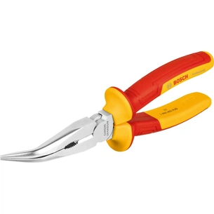 Плоскогубці Bosch Professional, з довгим носом зігнуті, 200 мм, (40°), VDE (1.600.A02.NE4) зображення 1