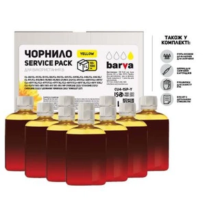 Чорнило Barva Canon/HP/Lexmark Universal №4 Yellow 10x100мл ServicePack (CU4-1SP-Y) зображення 1