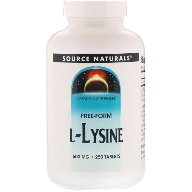 Амінокислота Source Naturals Лізин 500мг, 250 таблеток (SN0140) - зображення 1