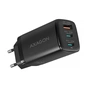 Зарядний пристрій AXAGON 1xUSB + 2xUSB-C 65W QC4+ PD3.0 PPS black (ACU-DPQ65) - зменшене зображення 1