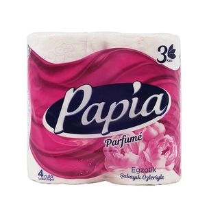 Туалетний папір Papia Parfume 3 шари 4 рулони (8690536010851) зображення 1