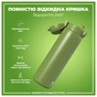 Пляшка для води ION8 OneTouch Stainless Steel 1200 мл Khaki Green (I8SS1000KGRE) - зменшене зображення 3