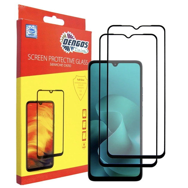 Стекло защитное Dengos Motorola G06 / G06 Power Black 2 pcs (DG-TG2P-92) - изображение 1