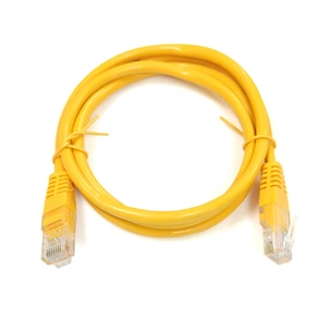 Патч-корд 0.5м, UTP, cat.5e, CU, 24AWG, yellow Kingda (KD-PAUT3050YL) зображення 1