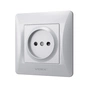 Розетка Videx BINERA 2ая із заземленням кремова (VF-BNSK1-SS) - зменшене зображення 2