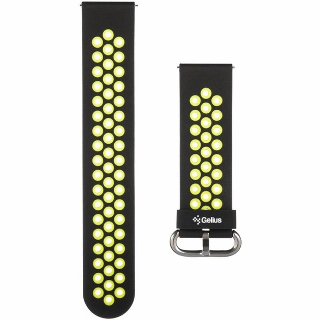 Ремінець до смарт-годинника Gelius Pro for Smart Watch Gelius Pro GP-SW001 (NEO) Black/Green (00000075277) - зображення 1