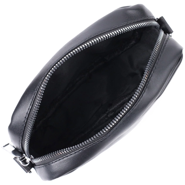 Сумка Vintage С монетницей из экокожи Черная (22796) - изображение 8