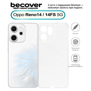 Чохол до мобільного телефона BeCover Anti-Shock Oppo Reno14 / 14FS 5G Clear (713816) зображення 1