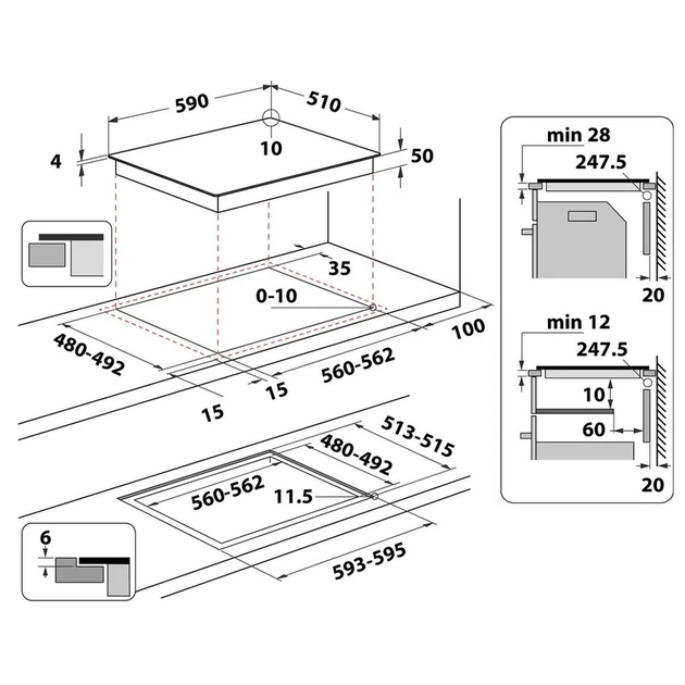 Варочна поверхня Whirlpool WLB4060CPNE - picture 9