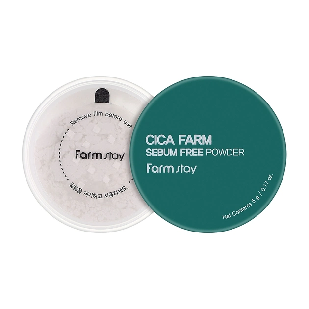Пудра для обличчя FarmStay Cica Farm Sebum Free Finish Powder 5 г (8809551954723) - picture 1