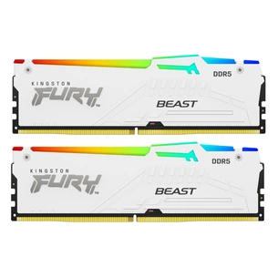Модуль пам'яті для комп'ютера DDR5 64GB (2x32GB) 6000 MHz Beast White RGB Kingston Fury (ex.HyperX) (KF560C36BWEAK2-64) зображення 1