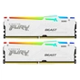 Модуль пам'яті для комп'ютера DDR5 64GB (2x32GB) 6000 MHz Beast White RGB Kingston Fury (ex.HyperX) (KF560C36BWEAK2-64) - зменшене зображення 1