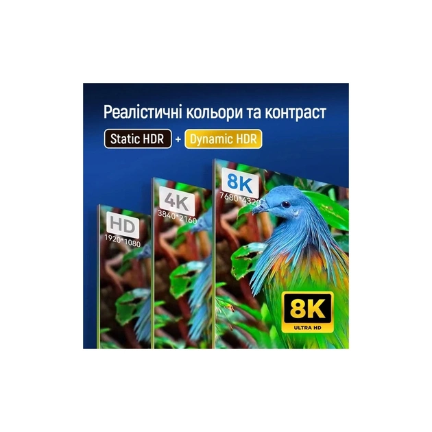 Кабель мультимедійний HDMI M to HDMI M 2.0m V2.1 8K black ColorWay (CW-CBHD088-BK) - picture 10