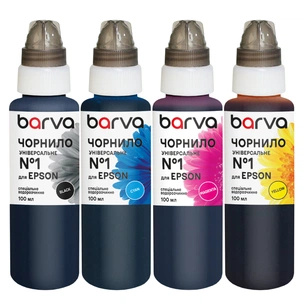 Чорнило Barva Epson 1 4х100 мл, universal, BK/C/M/Y (EU1-100-MP) зображення 1