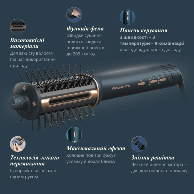 Фен-щітка Rowenta UB9720E0 - picture 5