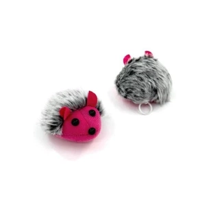 Іграшка для котів Hippie Pet Вібруюча мишка сіро-рожева 7 см (HIPCT2304004) зображення 1