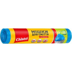 Пакети для сміття Chisto із затяжкою 60 л 10 шт. (4823098410034) зображення 1