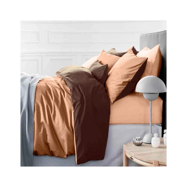 Постільна білизна MirSon King Size Сатин Premium 0165+0211 Cappuccino 220х240 (2200001169555) - зображення 1