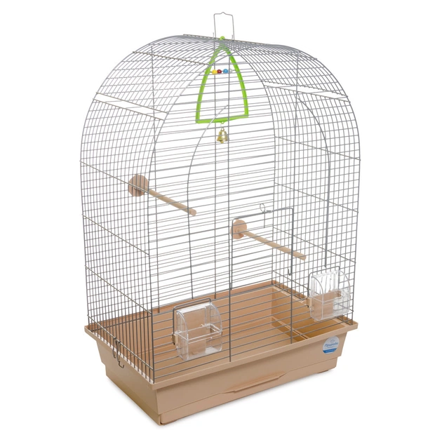 Клітка для птахів Природа "Арка" 44x65x28 см хром/бежева (4823082414949) - picture 1
