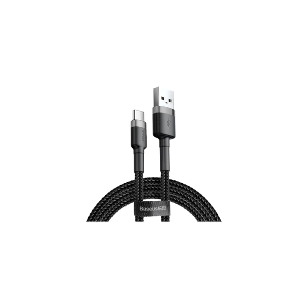 Дата кабель USB 2.0 AM to USB-C 3.0m 2A Gray-Black Baseus (CATKLF-UG1) - зображення 1