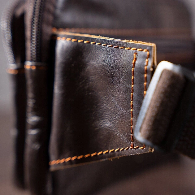 Сумка Vintage На пояс Коричнева (14727) - изображение 8