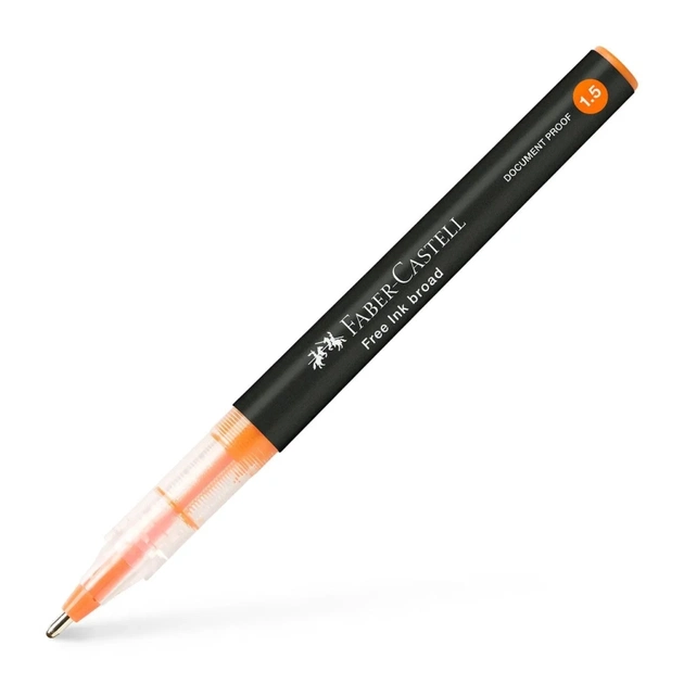 Роллер Faber-Castell Free Ink rollerball, цвет чернил оранжевый, 1,5 мм, одноразовый (31222) - изображение 1