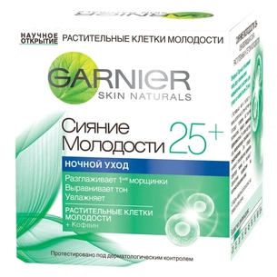 Крем для обличчя Garnier Skin Naturals Нічний Сяйво Молодості 25+ 50 мл (3600541350083) зображення 1