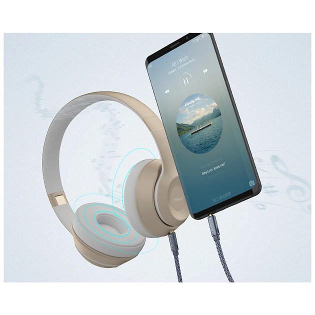 Кабель мультимедійний 3.5mm M to 3.5mm M 1.2m gray Essager (EYP35-DY0G) - picture 5