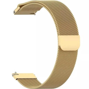 Ремінець BeCover Milanese Style для Xiaomi Amazfit Bip (20mm) Lite/Bip S Lite/GTR 42mm/GTS/TicWatch S2/TicWatch E/GTS 3/GTS 2 mini Gold (707682) зображення 1