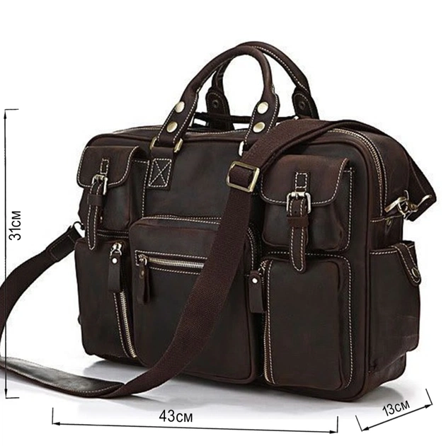 Сумка Vintage Коричневая (14052) - изображение 3