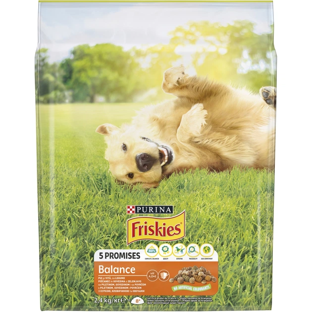 Сухий корм для собак Purina Friskies Balans з куркою й овочами 2.4 кг (7613034232168) - зображення 1