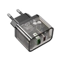 Зарядний пристрій HOCO N34 Dazzling dual-port Black (6931474799166) - зменшене зображення 3