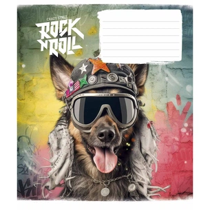 Зошит Школярик Rock star 12 аркушів коса лінія (012-3277L) зображення 1