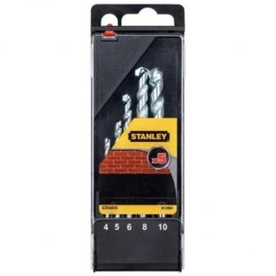 Набір свердл Stanley по кирпичу, d=4,5,6,8,10мм (STA56035) зображення 1