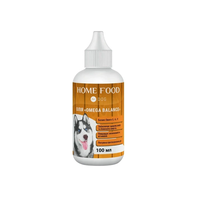 Вітаміни для собак Home Food Олія Omega Balance 100 мл (4828335900100) - зображення 1