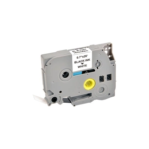 Стрічка для принтера етикеток UKRMARK RL-B-T241P-BK/WT, аналог TZE241. 18 мм х 8 м (900244) зображення 1