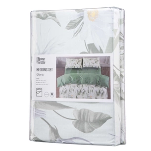 Постільна білизна Ardesto Gloria сатин квіти, зелений євро 200х220 (ART2022GF) зображення 1