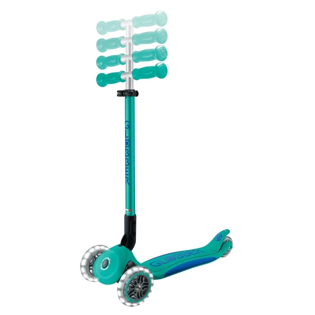 Самокат Globber серії Elite Lights смарагдово-зелений Колеса з підсвічуванням (439-607-3) - изображение 8