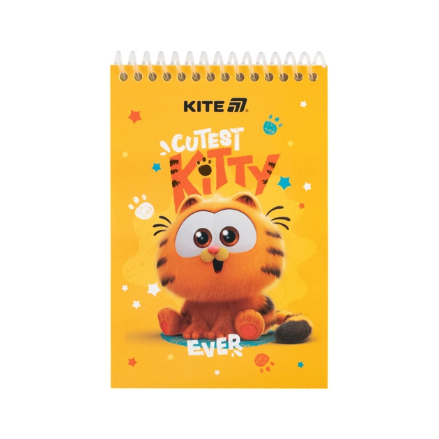 Блокнот Kite на спирали Garfield А6, 48 листов, нелинованный (GF25-196) - изображение 1