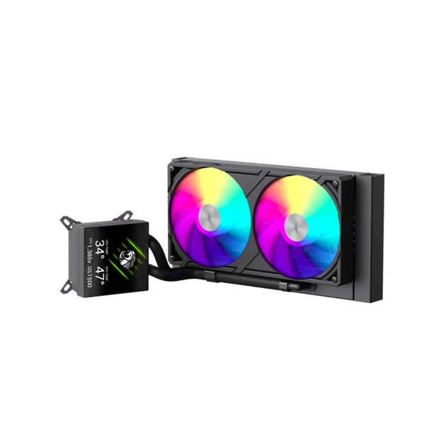 Система жидкостного охлаждения Gamemax GLACIER 240 LCD BK - изображение 1