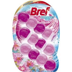 Туалетний блок Bref Блискучий гель Весняний дощ 42 г х 3 шт. (9000101509069) зображення 1