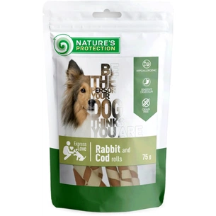 Ласощі для собак Nature's Protection Rabbit and cod rolls 75 г (SNK46095) зображення 1