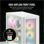 Корпус Corsair iCUE 4000D RGB Airflow White (CC-9011241-WW) - зменшене зображення 3