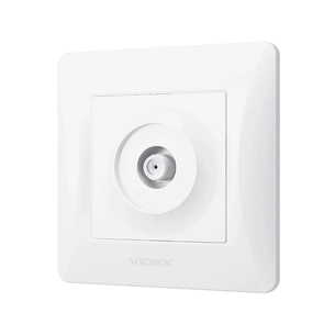 ТВ розетка Videx BINERA SAT одинарна супутникова біла изображение 1