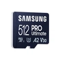 Карта пам'яті Samsung 512GB microSDXC class 10 UHS-I U3 V30 A2 Pro Ultimate (MB-MY512SA/WW) - зменшене зображення 2