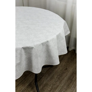 Скатертина Прованс непромокаюча Simfoni Мереживо на білому D-180 см (033835) зображення 1