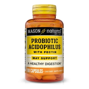 Пробіотики Mason Natural Пробіотик з пектином, Probiotic Acidophilus With Pectin, 100 капсул (MAV-05331) зображення 1
