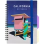 Блокнот Optima California B6 з розділювачами 100 аркушів, клітинка (O20358-17) - зменшене зображення 1