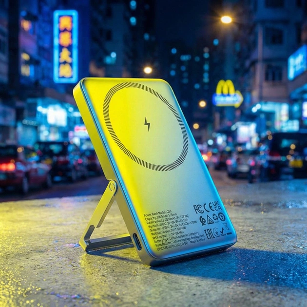 Батарея універсальна HOCO 5000mAh Sunlight PD/20W Magnetic Metal Grey (Q36 / 714986) - зображення 10